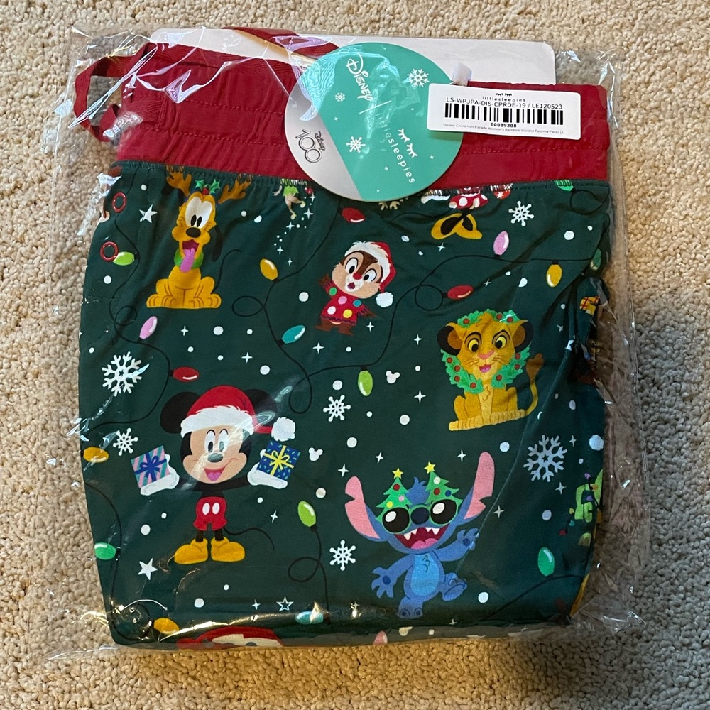 Women’s Little Sleepies L pajama bottoms Disney Christmas